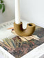 Dya  Double Taper Candle Holder : Saddle